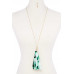 Tye Dye Fabric Tassel Necklace - Designer Style - CC-52744
