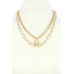 Alloy Ball Oval Link Layered Necklace - CC-53356