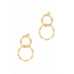 Secret Box Double Twist Alloy Dangle Stud Earring - CC-53361