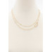 Oval Link Layered Necklace - Designer Style - CC-54495