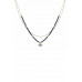 2 Layered Alloy Seed Bead Evil Eye Pendant Necklace - CC-55023