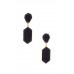 Geometric Wood Post Drop Earring - Designer Style - CC-55248
