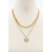 Eye Charm Crystal-studded Layered Necklace - CC-55389