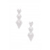 Triple Crystal-studded Heart Earring - CC-55474
