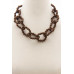 Color Wood Bead O Link Necklace - Designer Style - CC-55542