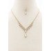 Marquise Shape Crystal-studded Necklace - CC-55544