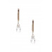 Alloy Rectangle Clear Stone Dangle Earring - CC-55553