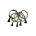 Crystal Stone Ball Bead Tassel Stretch Bracelet Set - Designer Style - CC-55856