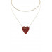 Crystal-studded Heart Choker And Necklace Set - CC-56073