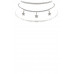 Crystal-studded Star Charm 3 Layered Necklace - CC-56308