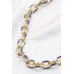Color Alloy Oval Link Necklace - CC-56550