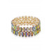 Rectangle Crystal-studded Stretch Bracelet - CC-56804