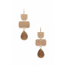 Teardrop Gem Multi Shape Dangle Earring - Designer Style - CC-56974