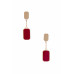 Gem Emerald Shape Dangle Earring - Designer Style - CC-56976