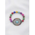Rodeo western concho beaded bracelet - Designer Style - CC-57319