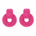 Rnd Col Raffia Wrap Earring - Designer Style - CC-57653