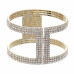 Crystal-studded I Shape Memory Wire Bracelet - CC-57732