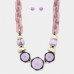 Hexagon Shape Link Oval Link Necklace - Designer Style - CC-57790