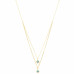 Double Star Crystal Layered Necklace - Designer Style - CC-57797