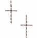 Multi Stone Pattern Cross Alloy Earring - CC-57888