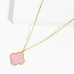 Gold Dipped Flower Pendant Necklace - Designer Style - CC-57944