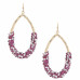 Beaded Teardrop Dangle Earring - Designer Style - CC-57950
