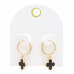 Moroccan Shape Hoop Earring - Designer Style - CC-58242
