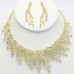 Crystal-studded Necklace Earring Set - CC-58292