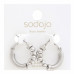 Sodajo Ball Bead Link Gold Dipped Hoop Earring - Designer Style - CC-58491
