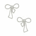 Crystal-studded Bow Post Earrings - CC-58588