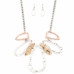 Style Open Oval Shape Design Linked Necklace And Earring Set - CC-59187