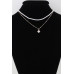 Double Jeweled Clover Necklace - Designer Style - CC-WH2000720