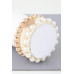 Triple Beaded Clover Bracelet - Designer Style - CC-WH2000723