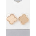 Timeless Gold Clover Stud Earrings - Designer Style - CC-WH2000726