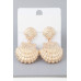 Double Clamshell Drop Earrings - Designer Style - CC-WH2000728