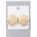 Majestic Clamshell Earrings - Designer Style - CC-WH2000729