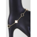 Mini Stone Clover Charm Bracelet - Designer Style - CC-WH2000744