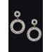 Crystal-studded Round Round Dangle Earring - CC-WH2000848