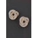 Crystal-studded Button Earring - CC-WH2000850