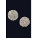 Round Shape Crystal-studded Stud Earrings - CC-WH2000851