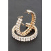 Double Layered Rhinestones Hoops - Designer Style - CC-WH2000852