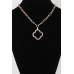 Jeweled Open Clover Linked Necklace - CC-WH2000900