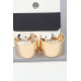 Wide Ribbed Hoop Earrings - Designer Style - CC-WH2000911