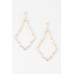 Shiny Hammered Kite Earrings - Designer Style - CC-WH2000920