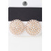 Pearled Dome Stud Earrings - Designer Style - CC-WH2000923