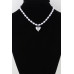 Shiny Heart Pearl Beaded Necklace - Designer Style - CC-WH2000950