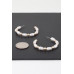 Multi Pearl Beaded Hoop Earrings - Designer Style - CC-WH2000954