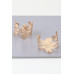 Gold Floral Hoop Earrings - Designer Style - CC-WH2000957