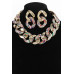 Ccb Linked Crystal-studded Necklace Set - CC-WH2001006