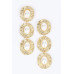 Multi Faux Pearl Dangling Earring - Designer Style - CC-WH2001012